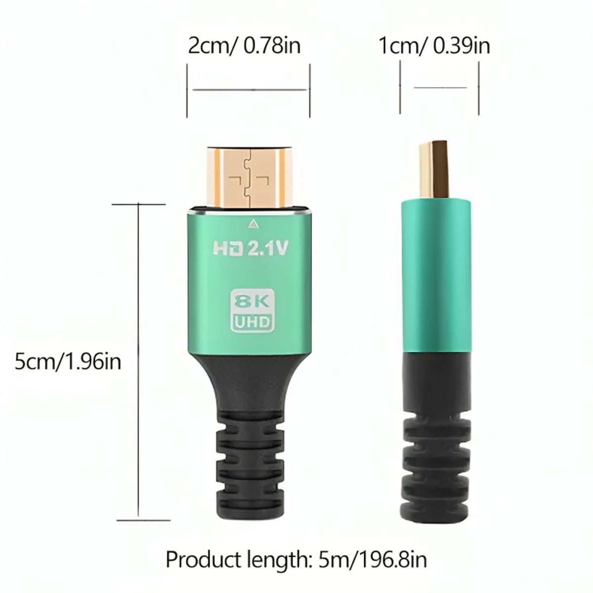 GENERICO - Cable Hdtv 8k 60hz48gbps Hd21v De 5mts 7680x4320p