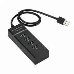 GENERICO - Hub Usb 30 4 Puertos De Alta Velocidad Indicador Led Azul