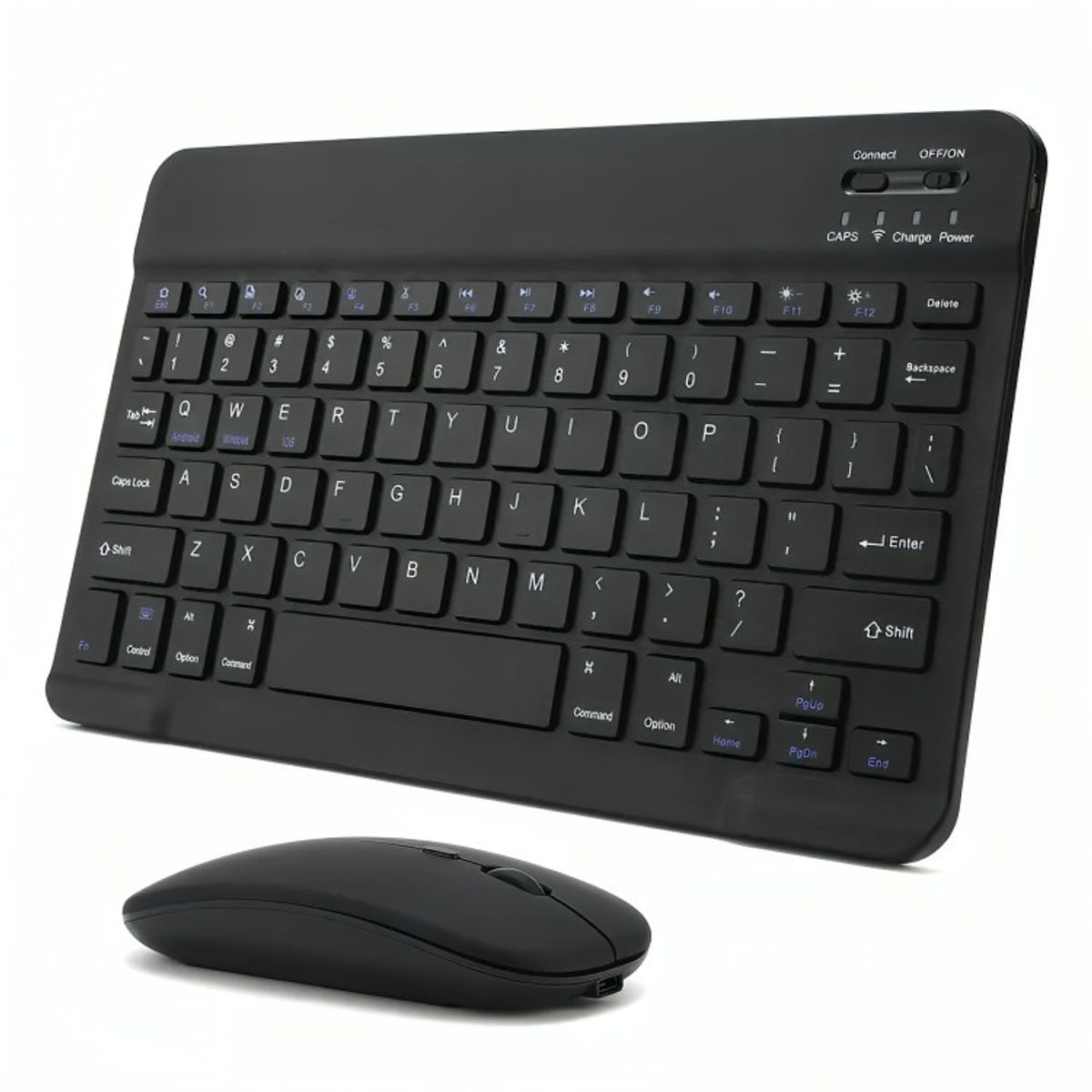 GENERICO - Kit Teclado + mouse Inalambrico Bluetooth NEGRO