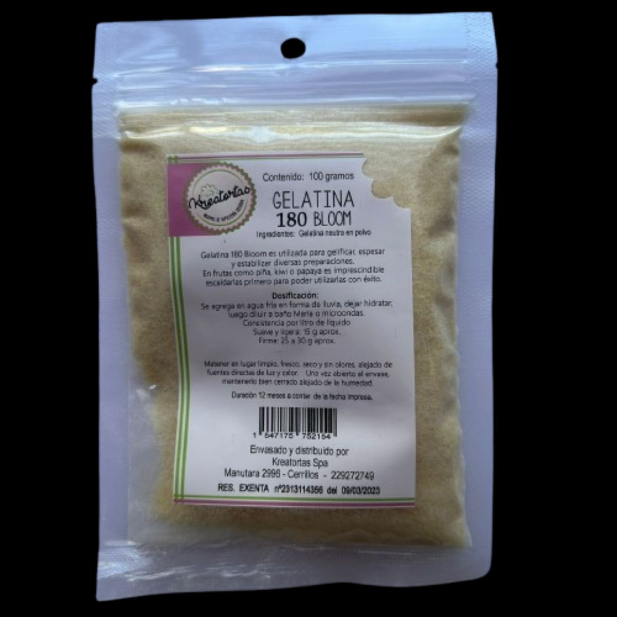 GENERICO - Gelatina Neutra 180 Bloom Kreatortas 100g