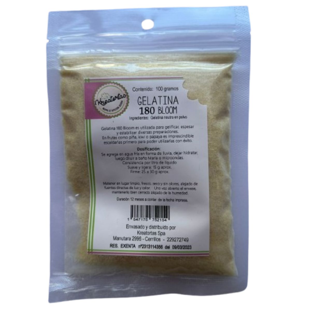 GENERICO - Gelatina Neutra 180 Bloom Kreatortas 100g