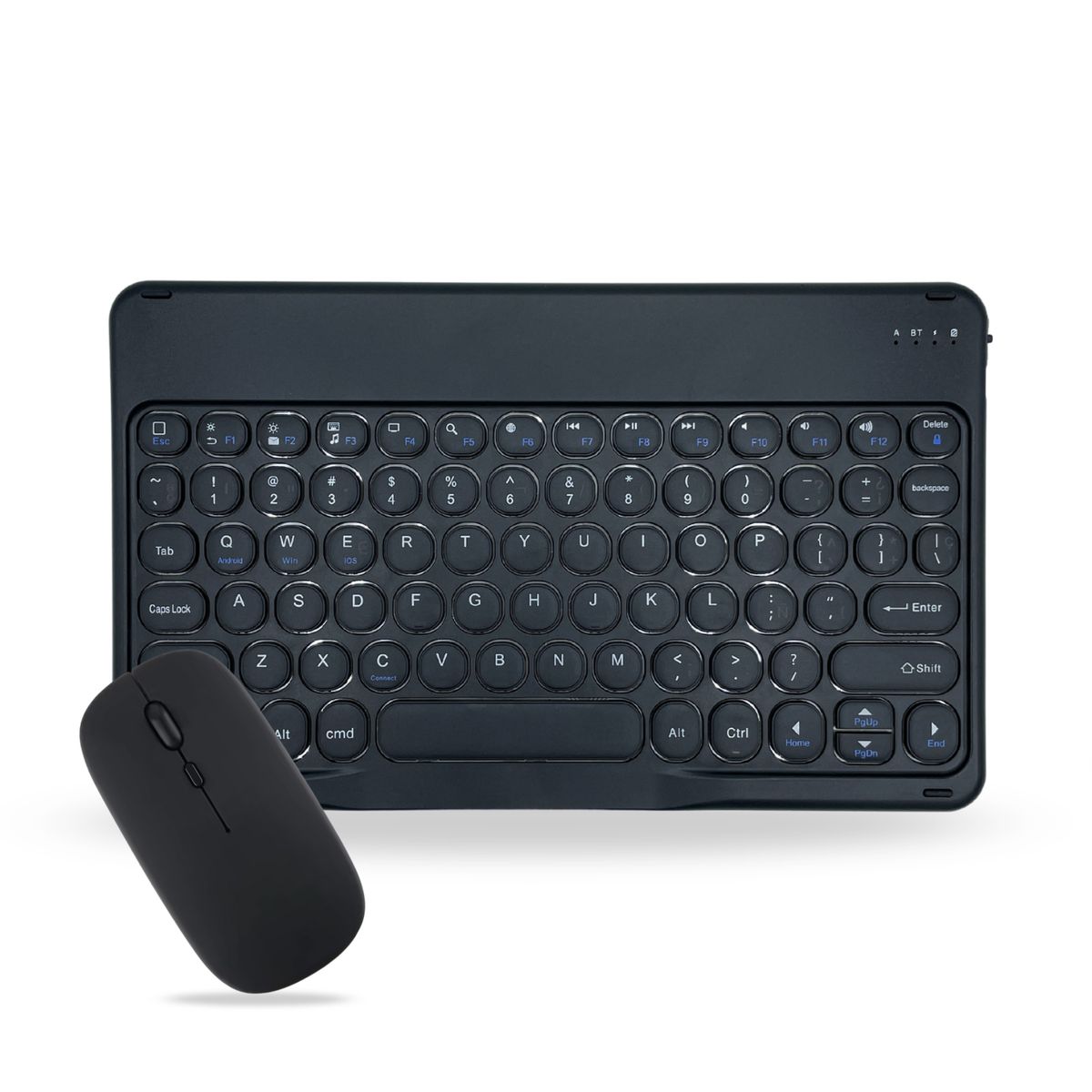 GENERICO - Pack Teclado 2.0 10 " y Mouse Bluetooth Tablet iPad letra Ñ - Negro