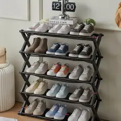 LINE - Zapatero Organizador 5 Niveles Desmontable Resistente 65x42x20cm Negro