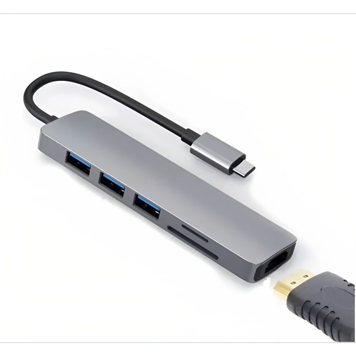 GENERICO - Adaptador Usb Hub Hdmi Tipo C 3 X Usb 30 6en1
