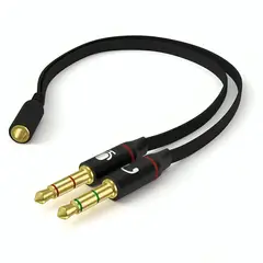 GENERICO - Cable Adaptador 35mm Para Audifonos Con Micrófono