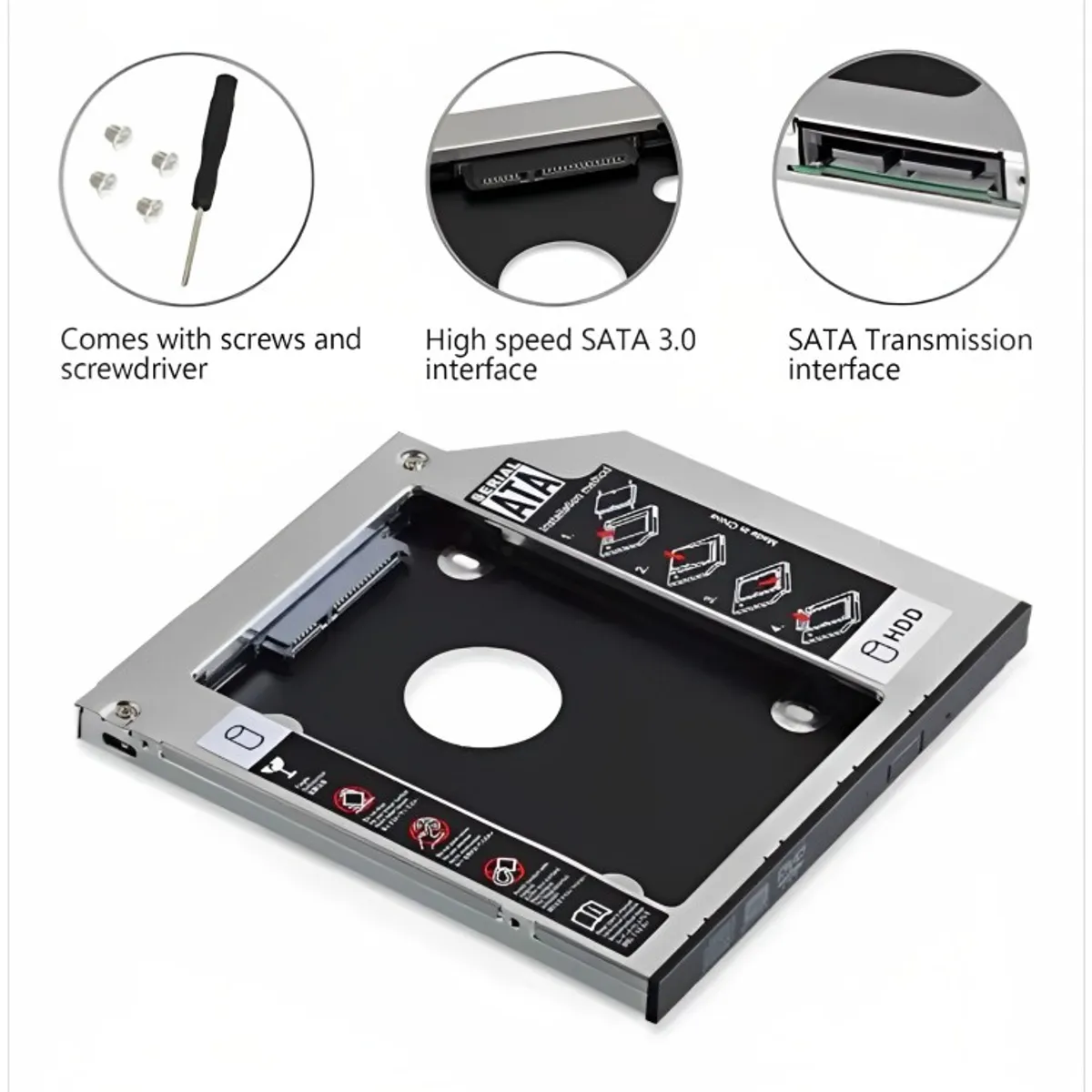 GENERICO - Caddy Adaptador Notebook Sata Hdd Ssd