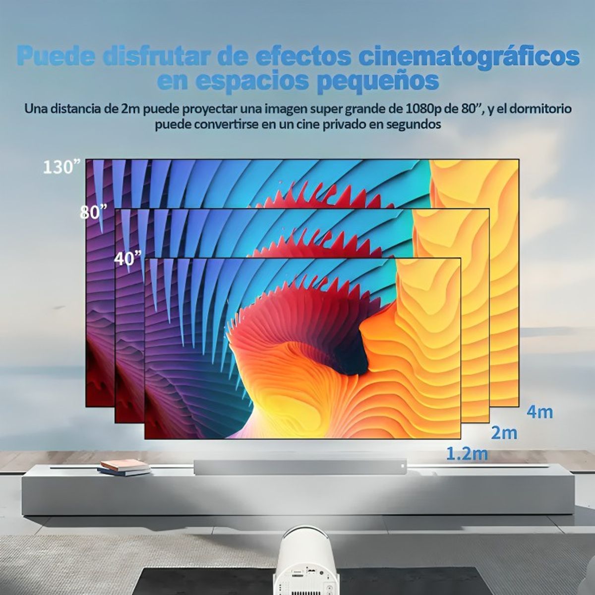 GENERICO - Proyector Portátil Con Consola UHD Wifi Bluetooth