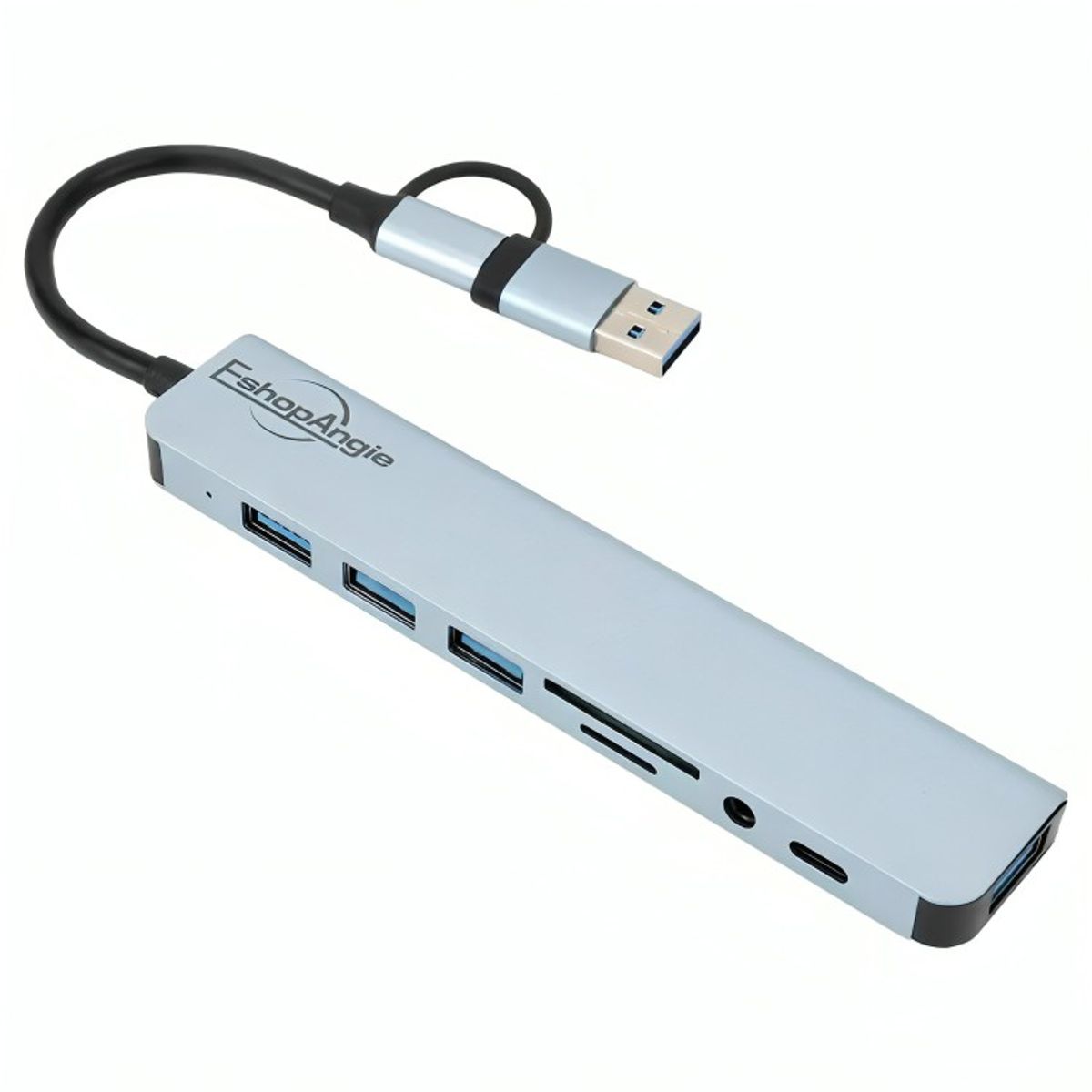 GENERICO - Hub Adaptador Usb Tipo C 8 En 2 Para Mac Macbook Windows