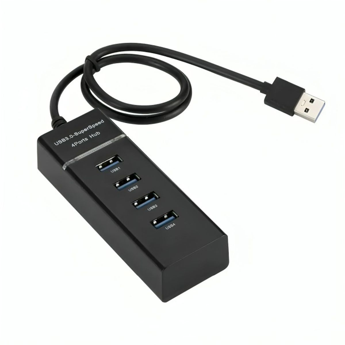 GENERICO - Hub Usb 30 4 Puertos De Alta Velocidad Indicador Led Azul