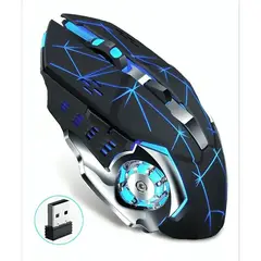 GENERICO - Mouse Gamer Inalámbrico Recargable Iluminado Rgb