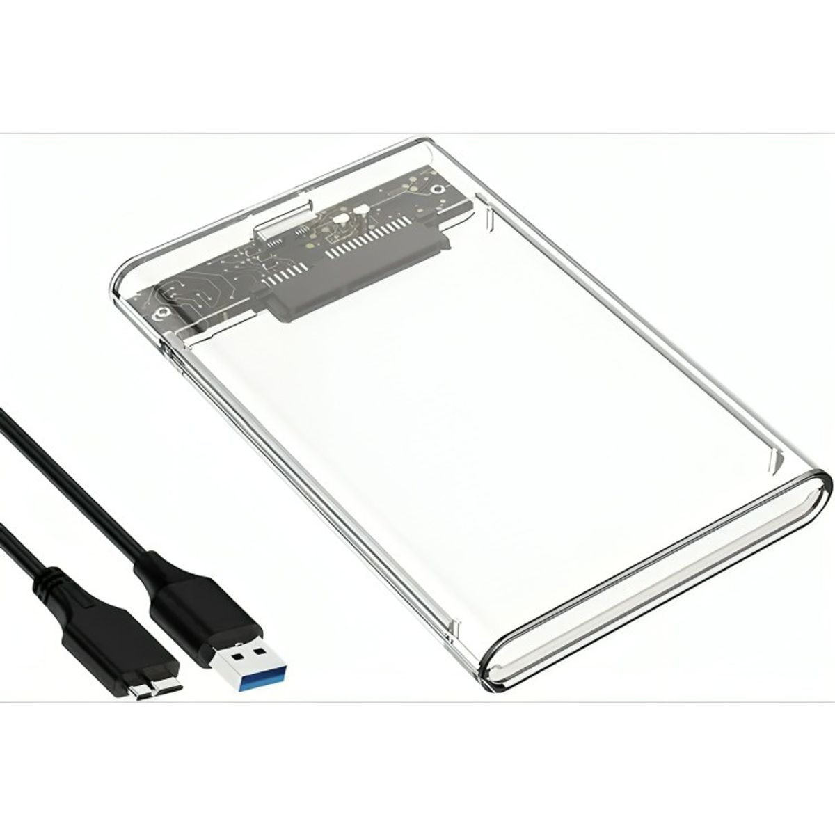 GENERICO - Cofre Case Transparente Disco Duro Sata25 Usb30