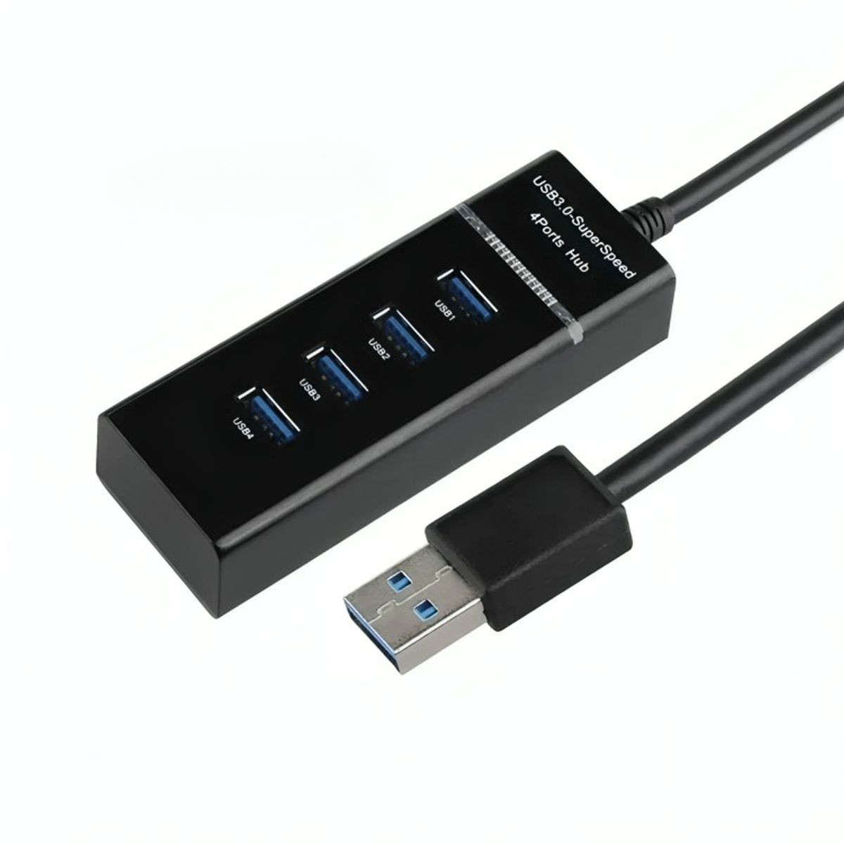 GENERICO - Hub Usb 30 4 Puertos De Alta Velocidad Indicador Led Azul