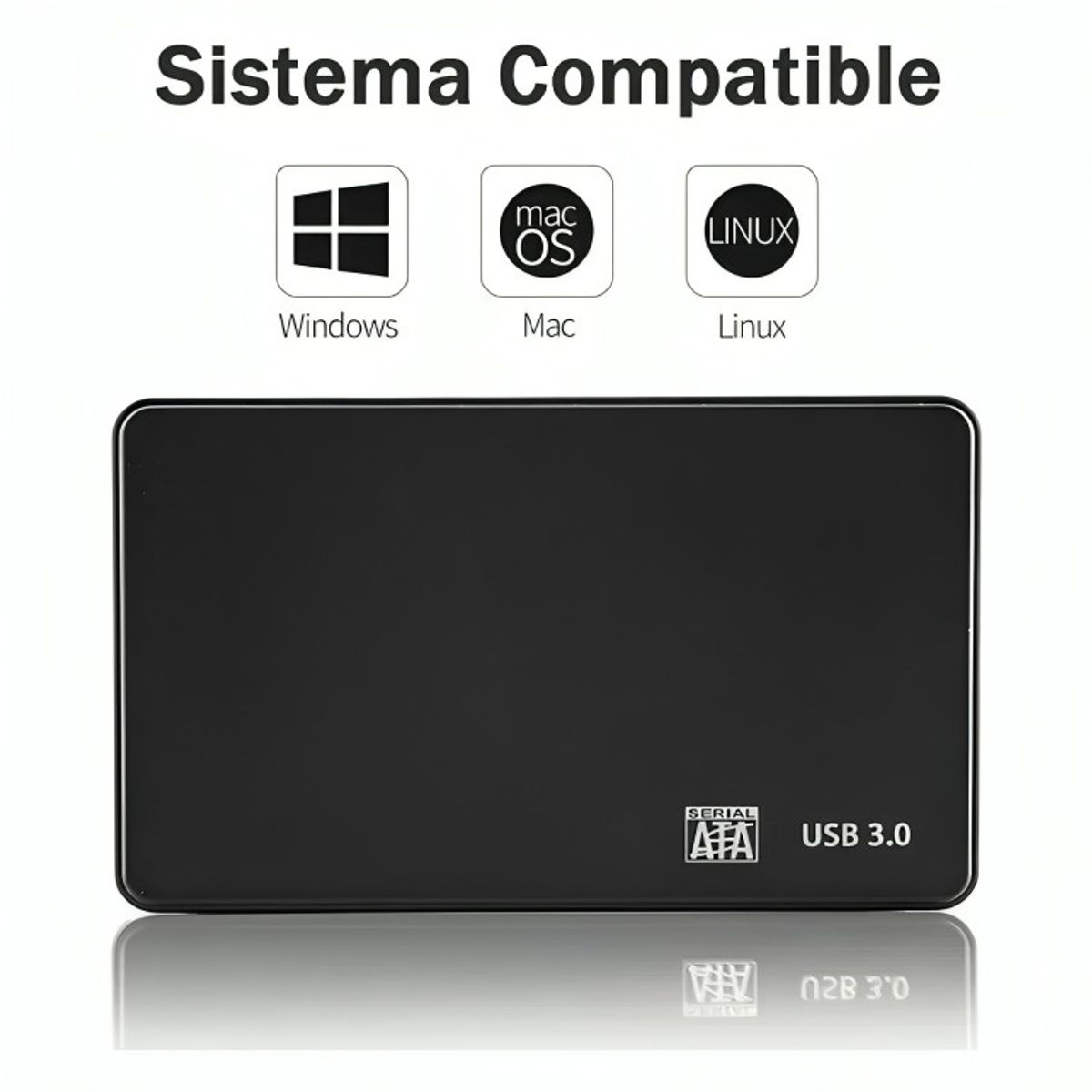 GENERICO - Cofre Case Para Disco Duro Sata25 Usb 30