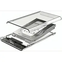GENERICO - Cofre Case Transparente Disco Duro Sata25 Usb30