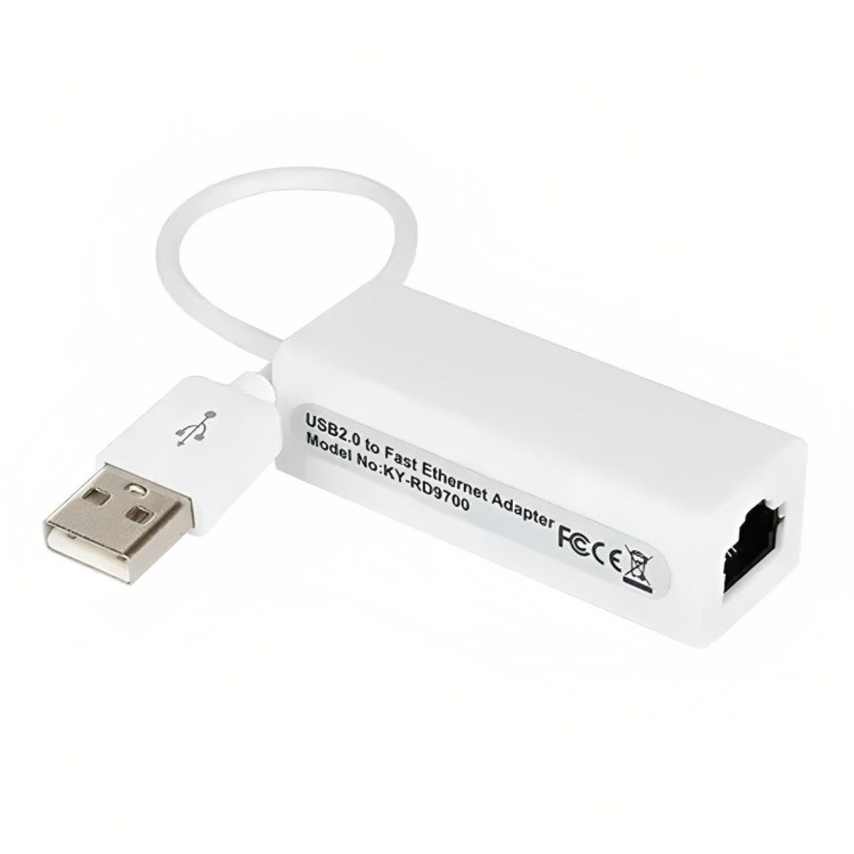 GENERICO - Adaptador Tarjeta De Red Lan Rj45 Usb 20