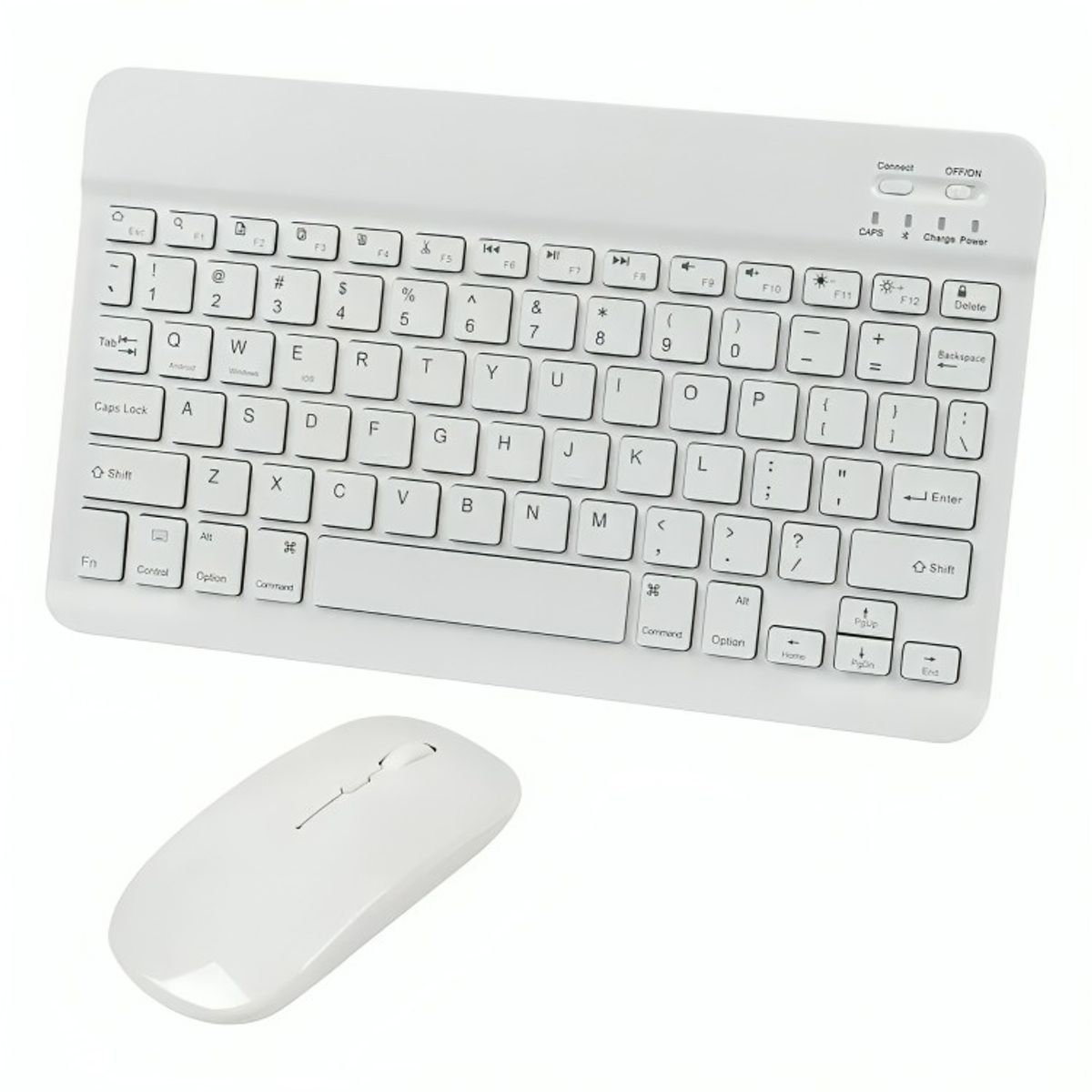 GENERICO - Kit Teclado + mouse Inalambrico Bluetooth Blanco