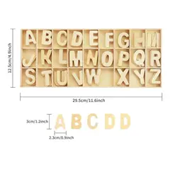 GENERICO - Letras de aprendizaje de madera 130 piezas