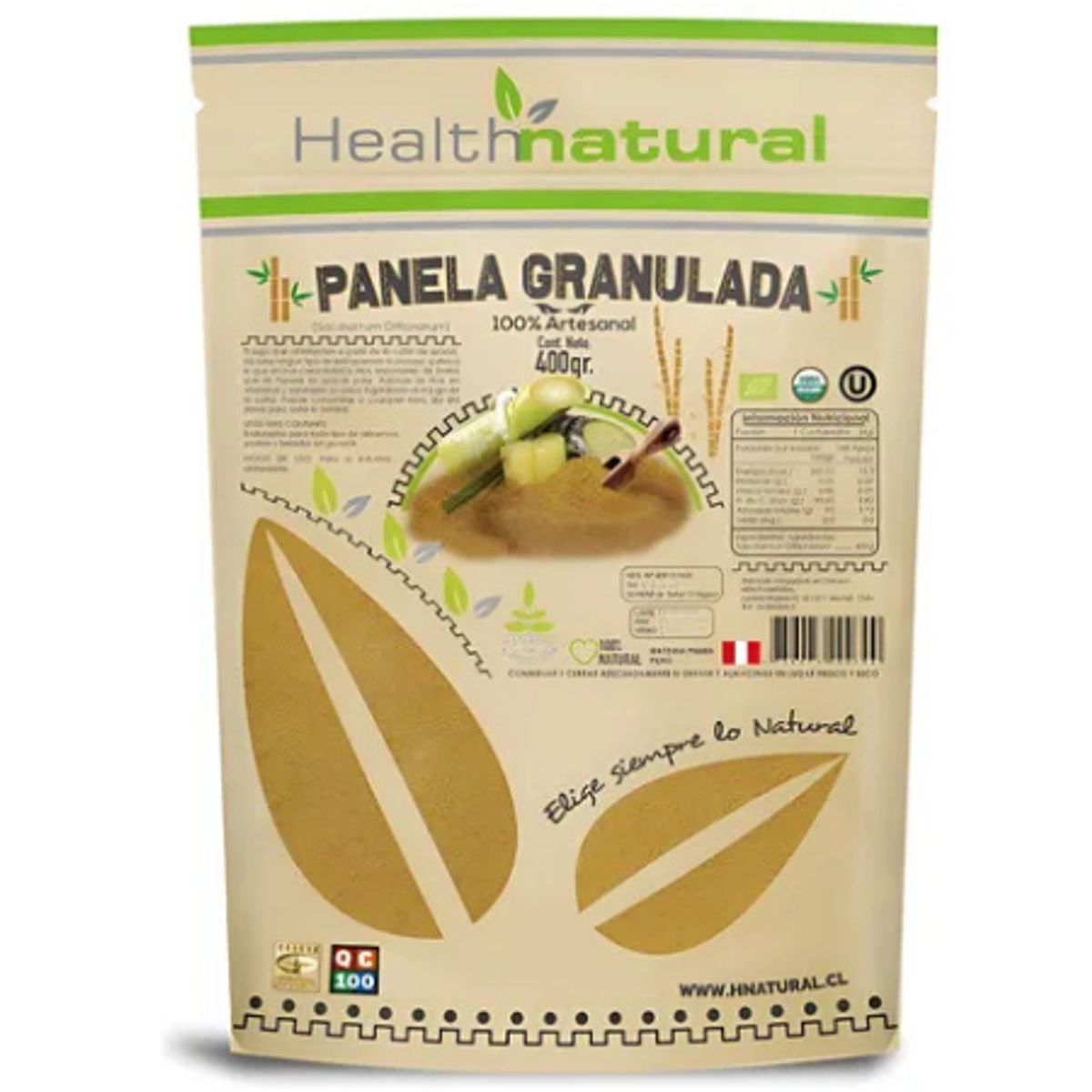 HEALTHNATURAL - Panela  Granulada Pack De 10 Unidades Organica 100 % (400gr)
