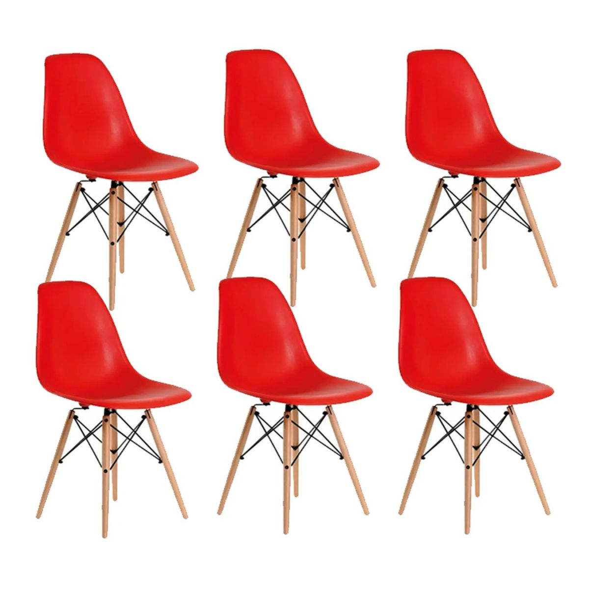 CORI CORI - Pack 6 Sillas Eames Clasicas