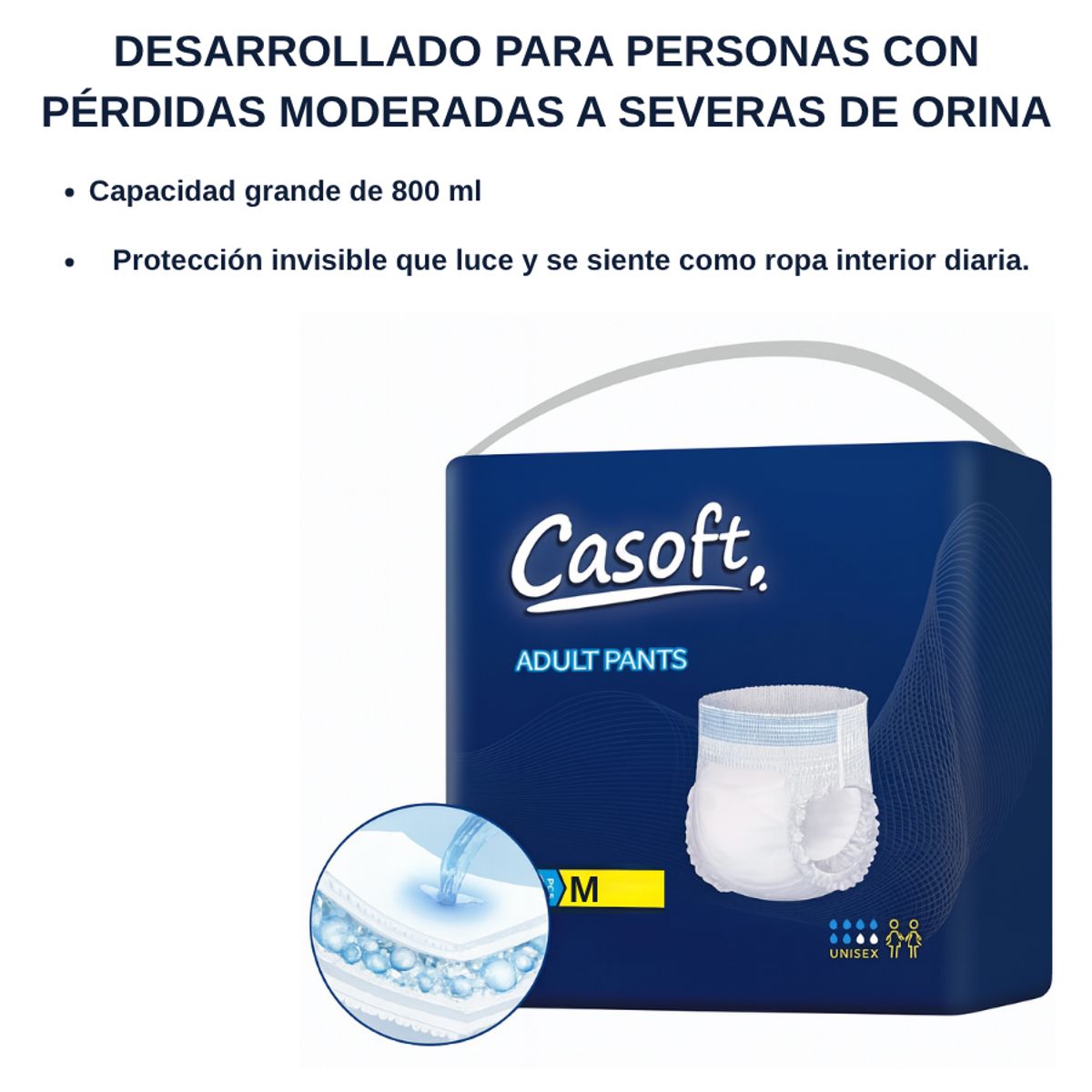 GENERICO - Pañales Adulto Pants Alta Absorción Calzon Uso Cotidiano 10 Talla M