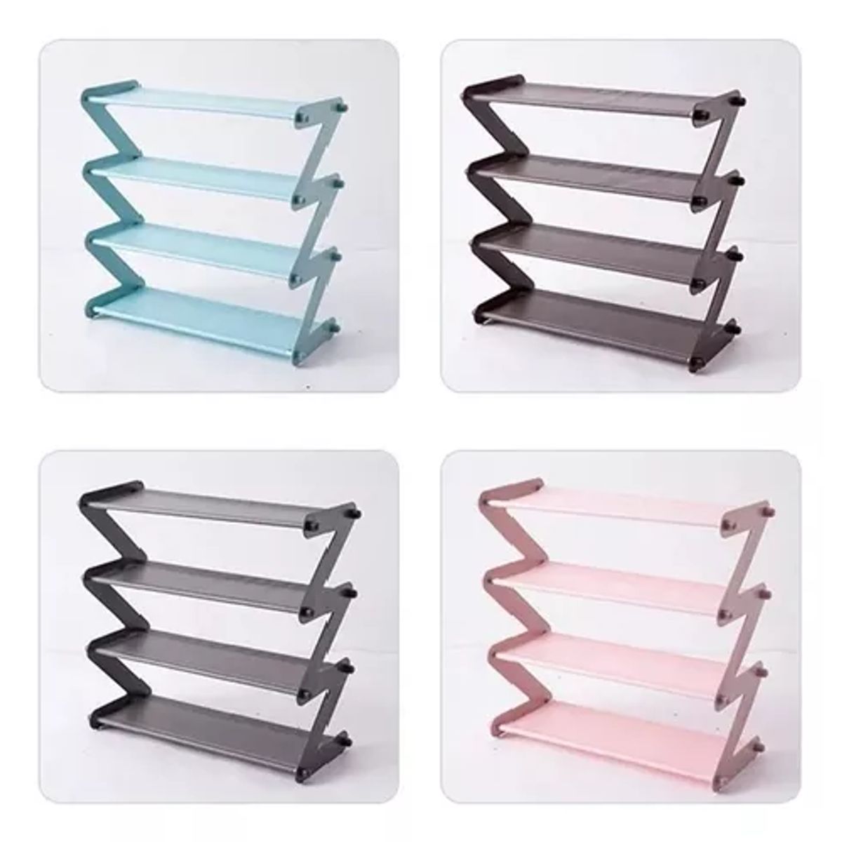 GENERICO - Organizador de zapatos modelo Z 8 pares color gris