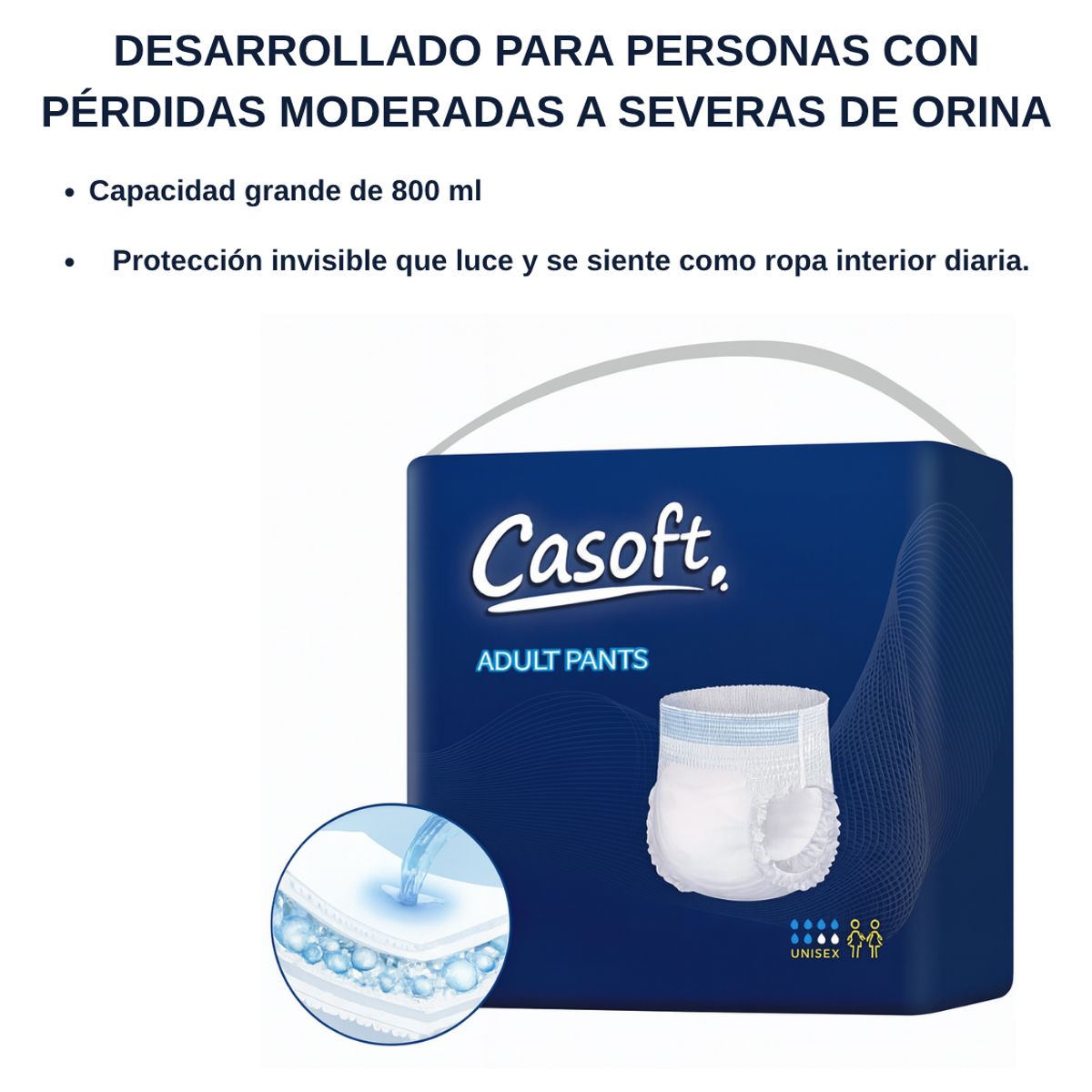 GENERICO - Pañales Adulto Pants Alta Absorción Calzon Uso Cotidiano 10 Talla L