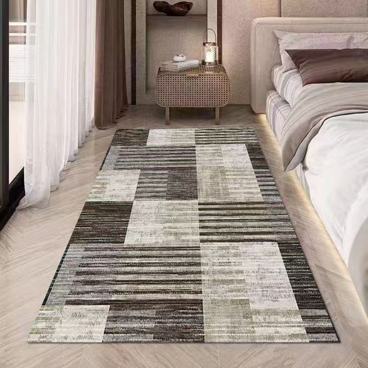 GENERICO - ALFOMBRAS LISAS PARA PASILLOS SIN PELOS CON DISEÑOS TRIDIMENSIONALES
