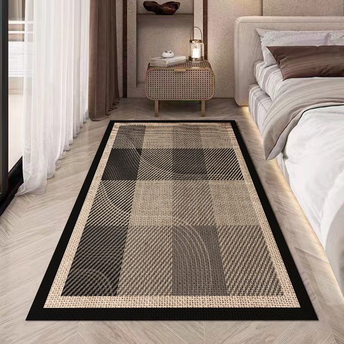 GENERICO - ALFOMBRAS LISAS PARA PASILLOS SIN PELOS CON DISEÑOS TRIDIMENSIONALES