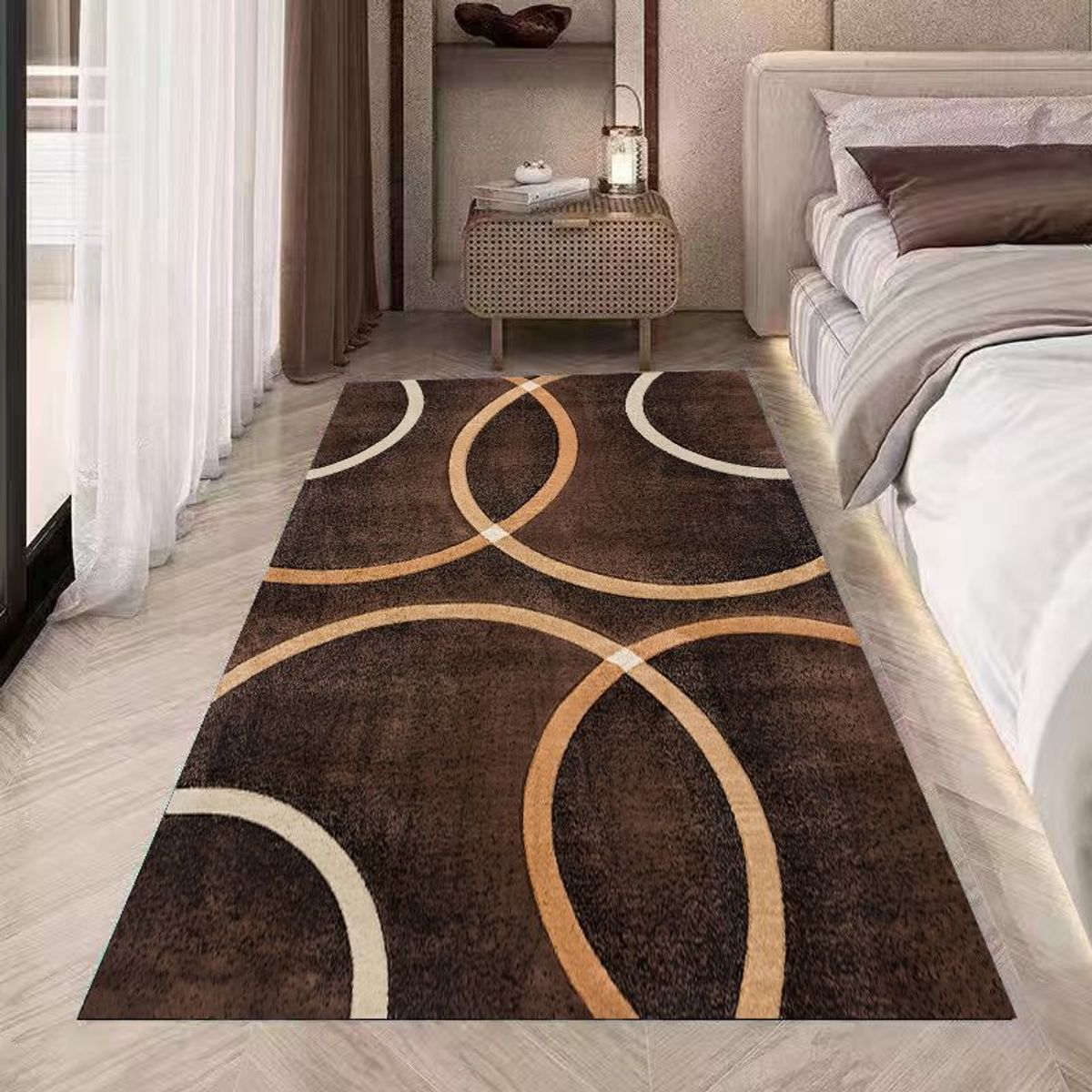 GENERICO - ALFOMBRAS LISAS PARA PASILLOS SIN PELOS CON DISEÑOS TRIDIMENSIONALES