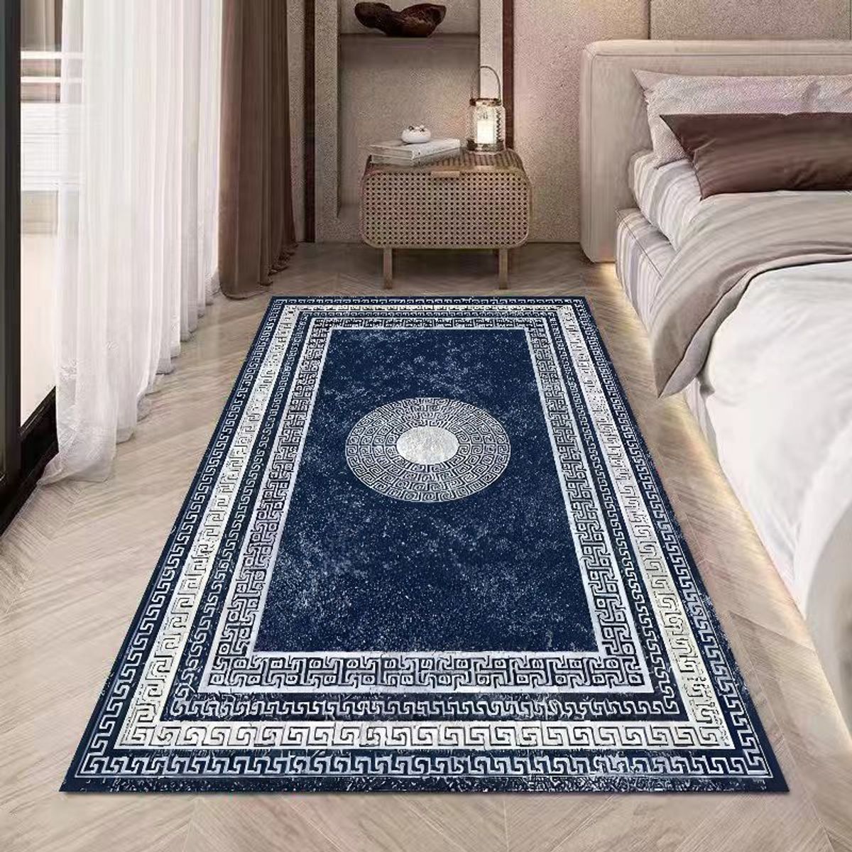 GENERICO - ALFOMBRAS LISAS PARA PASILLOS SIN PELOS CON DISEÑOS TRIDIMENSIONALES