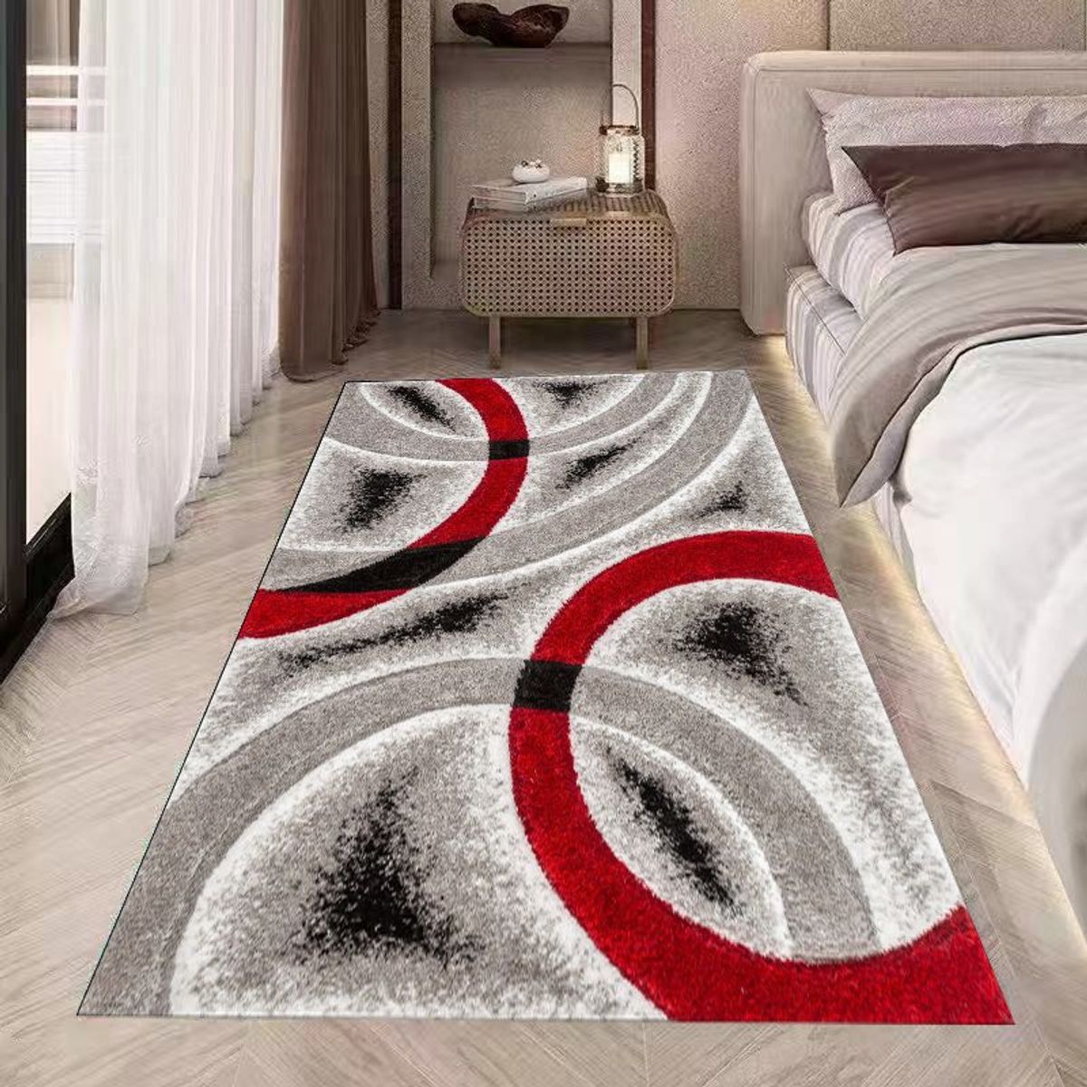 GENERICO - ALFOMBRAS LISAS PARA PASILLOS SIN PELOS CON DISEÑOS TRIDIMENSIONALES