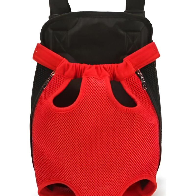 GENERICO - Bolso Transportador Para Mascota Pecho Espalda XL Rojo