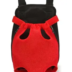 GENERICO - Bolso Transportador Para Mascota Pecho Espalda XL Rojo