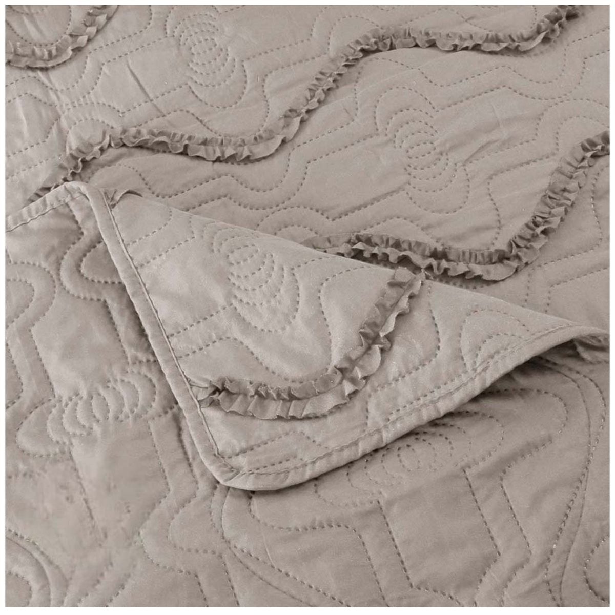 GENERICO - Cubrecama Bordado Premiun 2 Plazas Arena