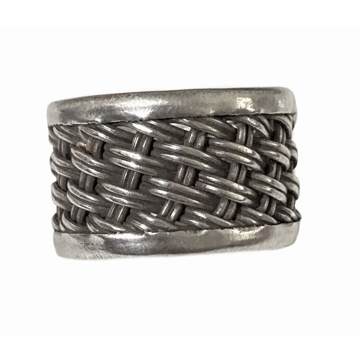 TAETHAI - Anillo plata 925 envejecido enrejado