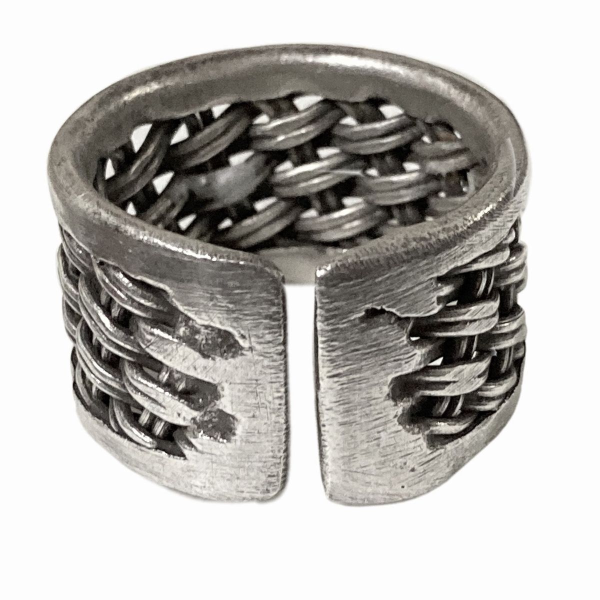 TAETHAI - Anillo plata 925 envejecido enrejado