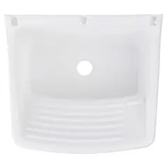 SOGA - Lavadero rectangular plástico 24 lt 57x42x51,5 Blanco