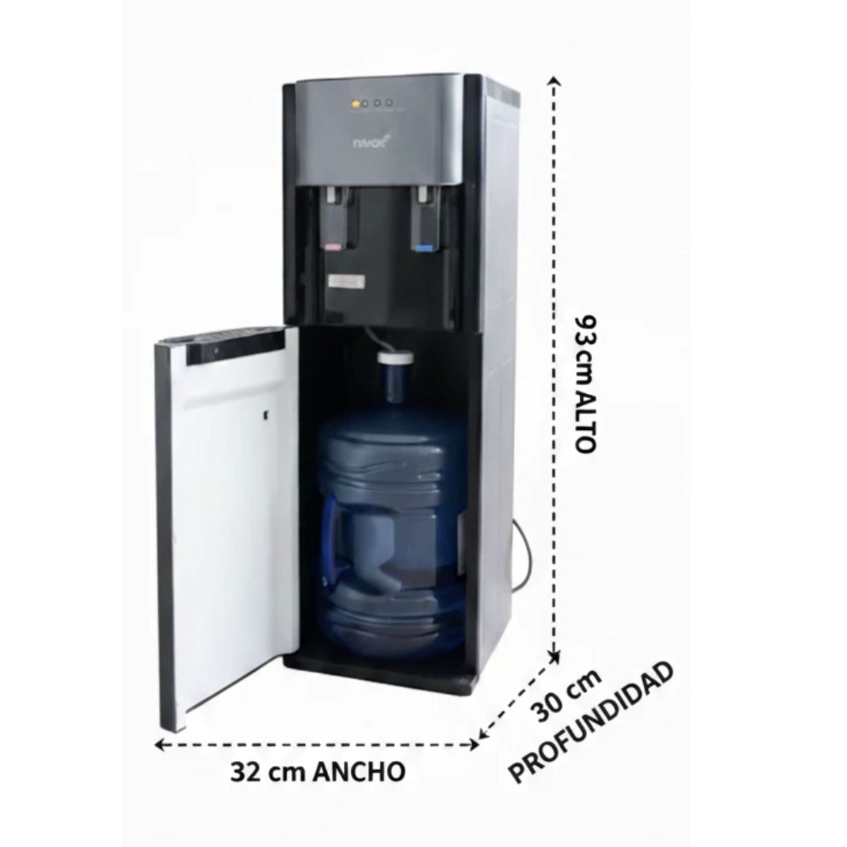 GENERICO - Dispensador de Agua Frio Caliente bidon oculto nivox