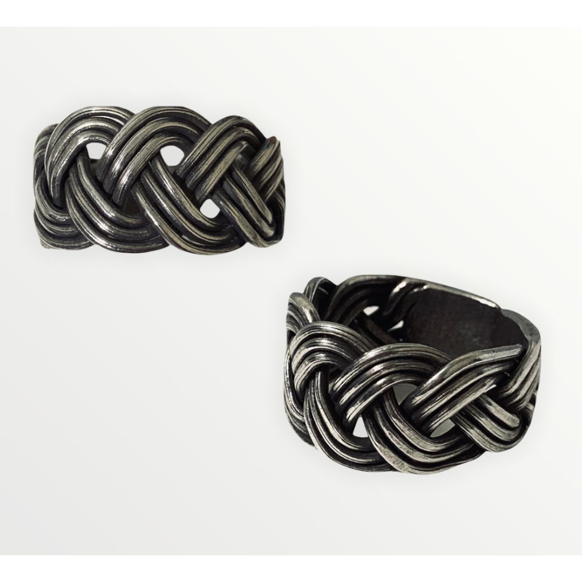 TAETHAI - Anillo plata 925 envejecido tipo trenza