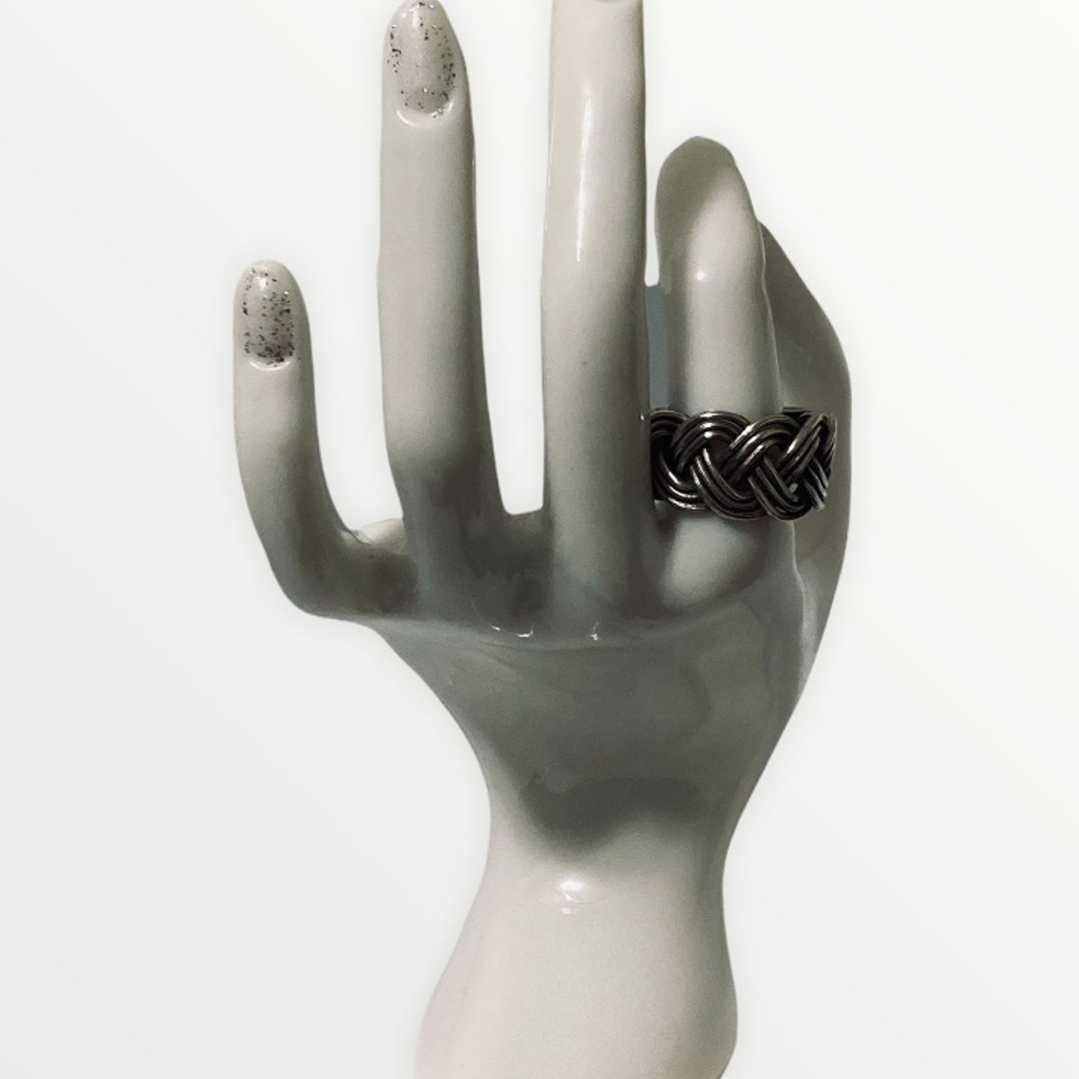 TAETHAI - Anillo plata 925 envejecido tipo trenza