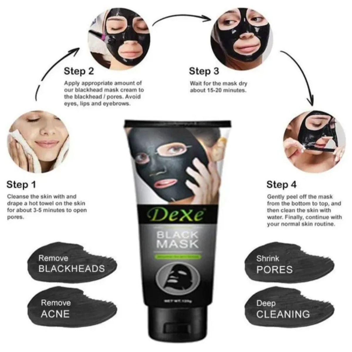 GENERICO - MASCARILLA PURIFICANTE NEGRA LIMPIEZA PROFUNDA PEEL-OFF MASK