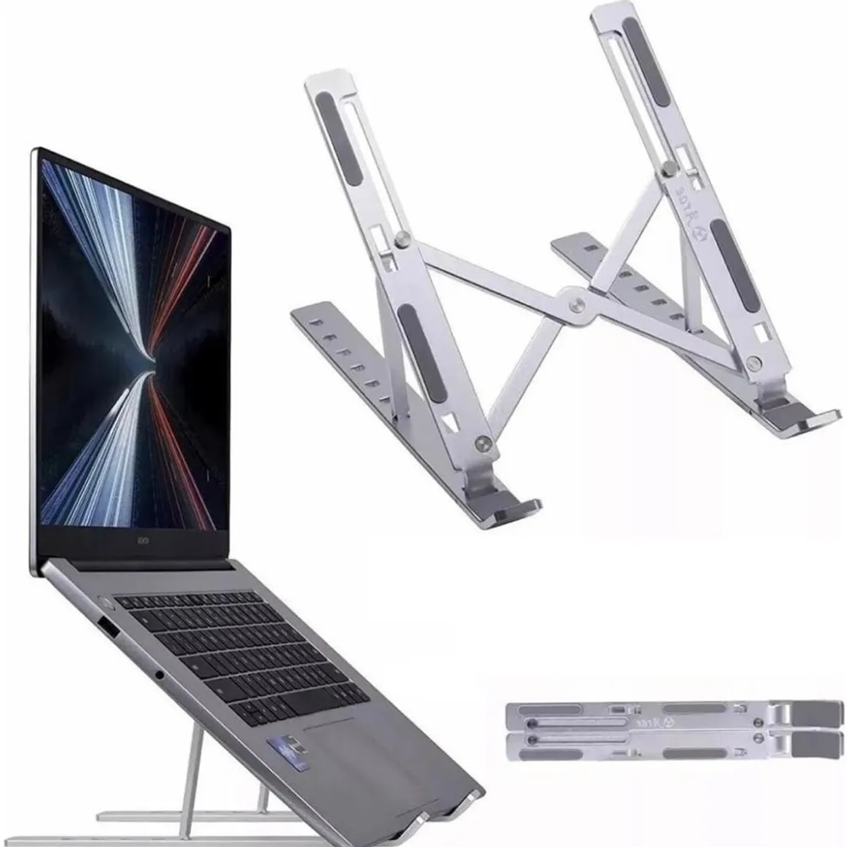GENERICO - Soporte Elevador Notebook Base Plegable Laptop Portátil-Plata
