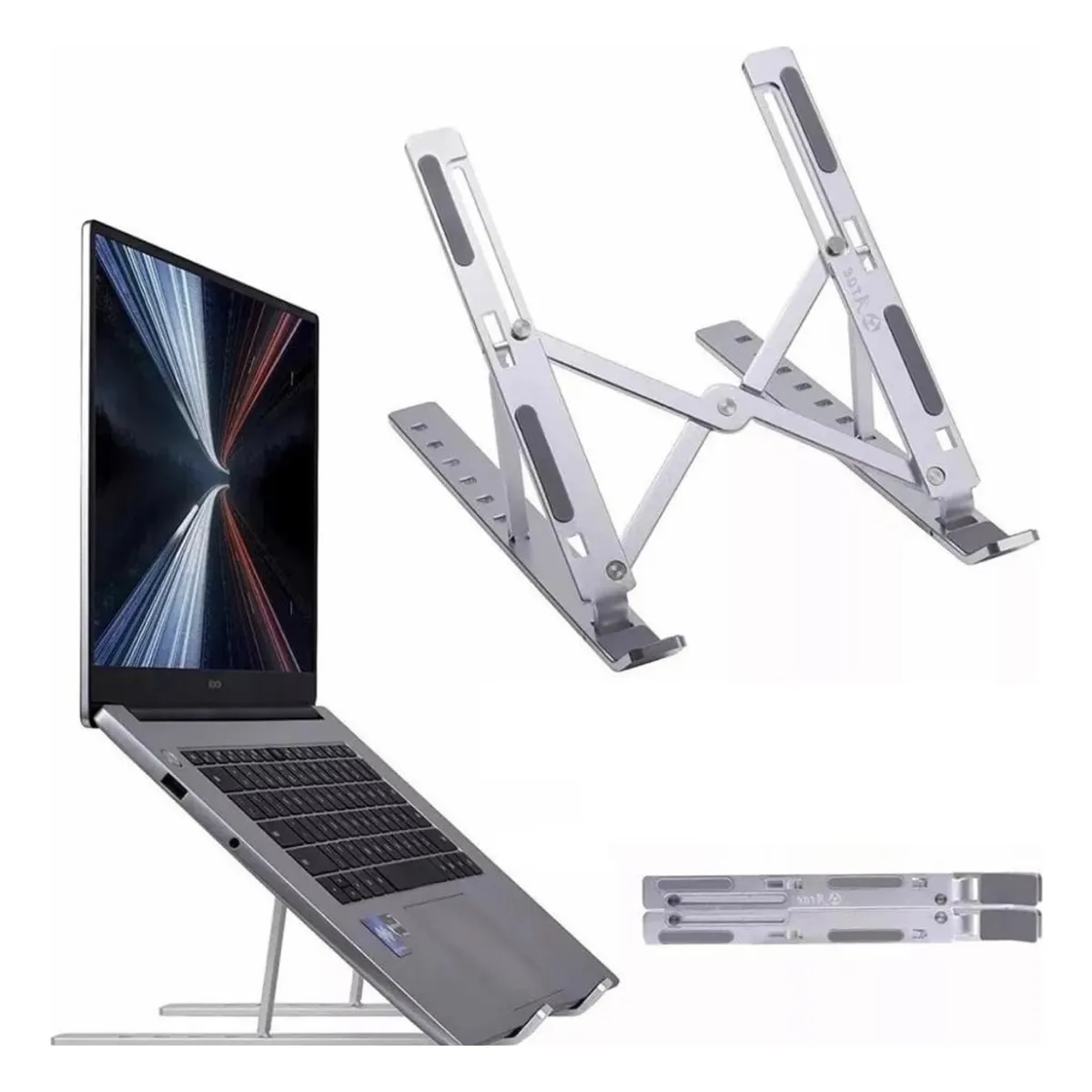 GENERICO - Soporte Elevador Notebook Base Plegable Laptop Portátil-Plata