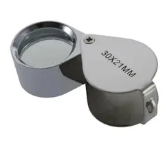 GENERICO - Lupa Metalica 30x 21mm De Bolsillo Triplet