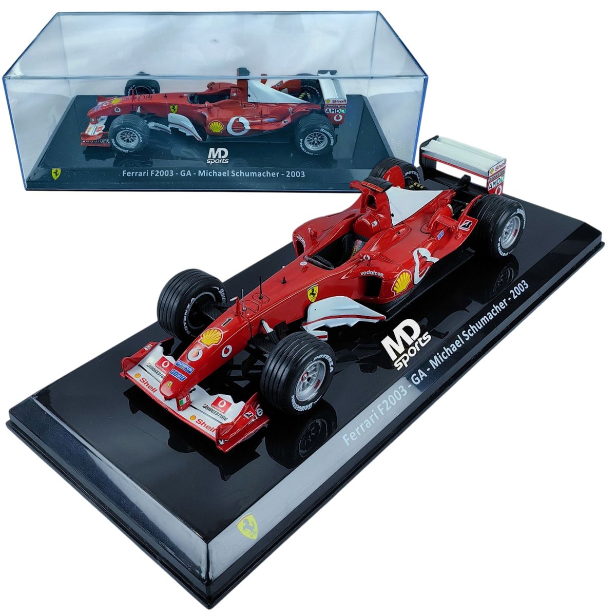 FORMULA 1 - Auto F1 Ferrari F2003 2003 Michael Schumacher Acrilico 1:24