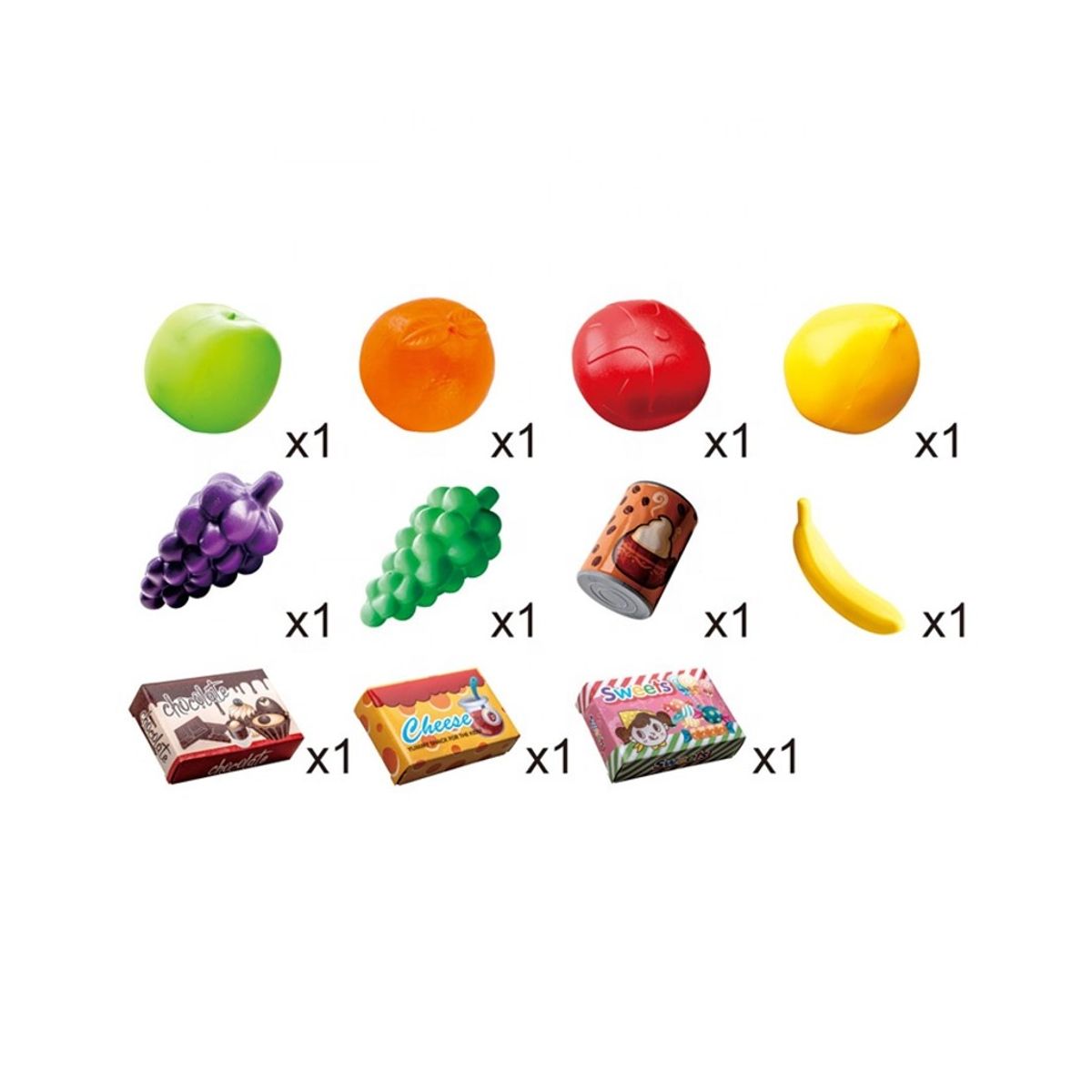 GENERICO - Juguete Carrito De Compras Con Alimentos Para Niños