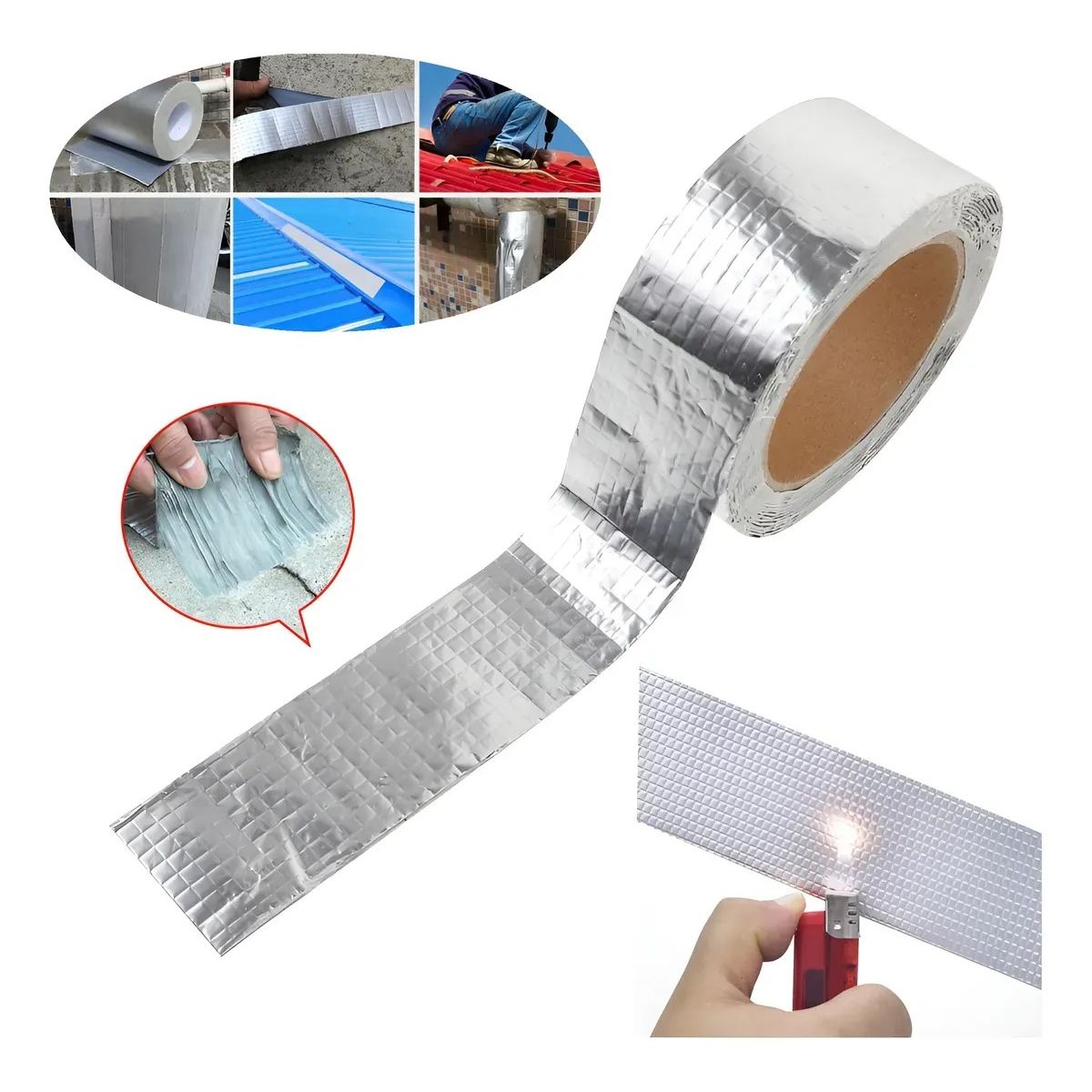 KUANGYE - 10cm X 10 Mts Cinta Butilo Techo Tuberia Adhes Reparacion Contra Agua