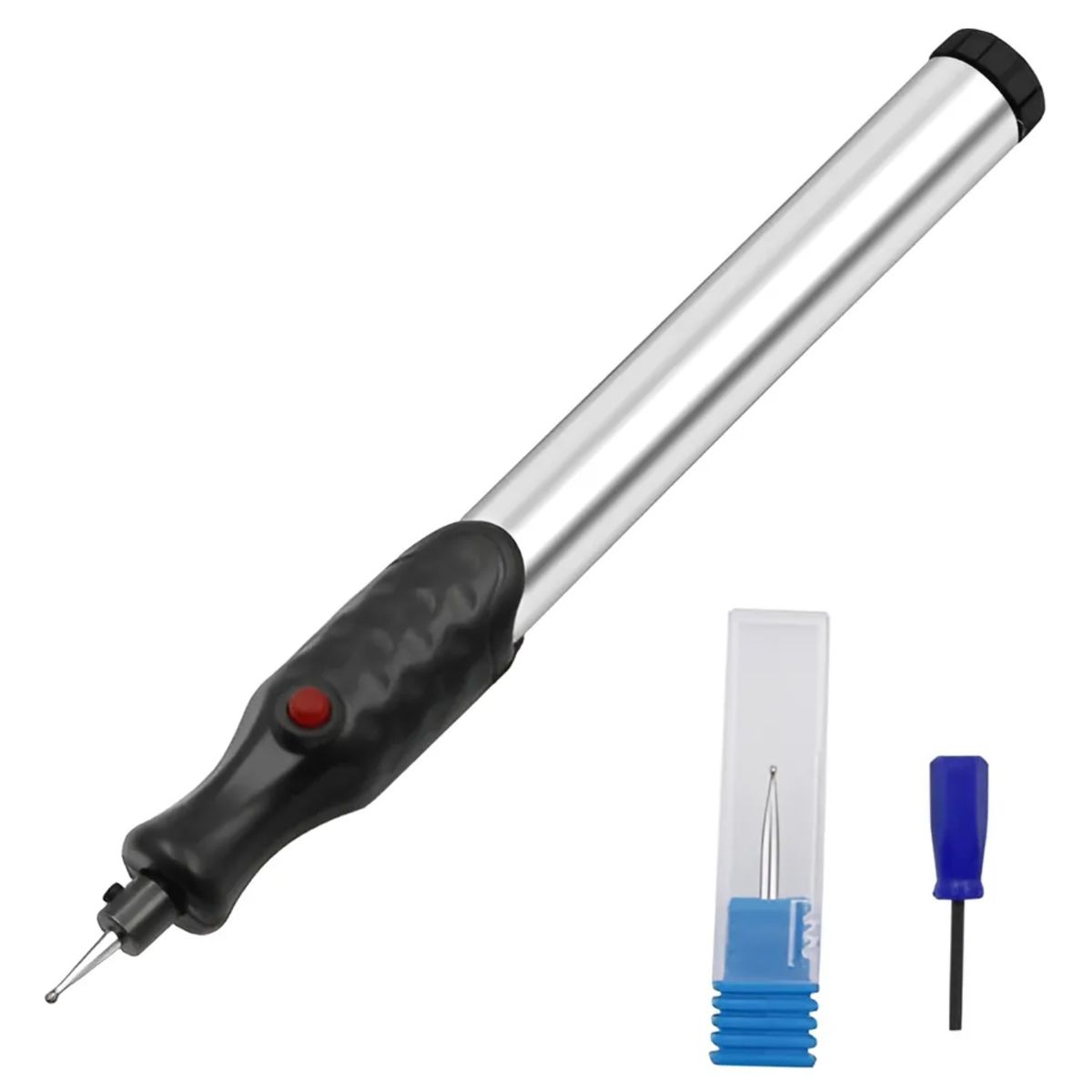 GENERICO - Lapiz Grabador Tallador Metal Plástico Vidrio Madera Cuero