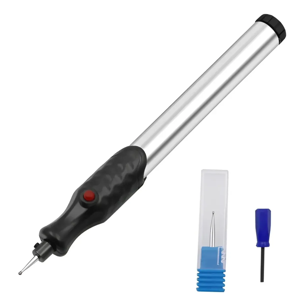 GENERICO - Lapiz Grabador Tallador Metal Plástico Vidrio Madera Cuero