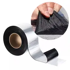 KUANGYE - 10mts ×75mm Cinta Sellador Techo Impermeable Aluminio Betún